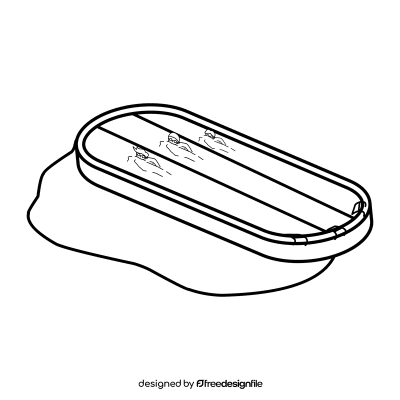 Swimming pool Swim Race black and white clipart