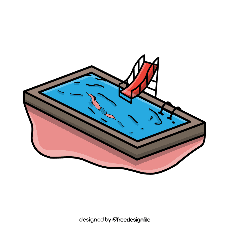 Swimming pool Waterslide clipart