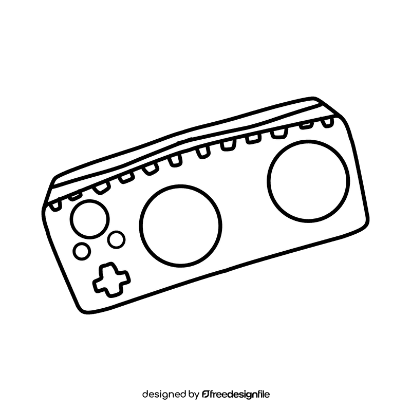 Xbox Adaptive black and white clipart