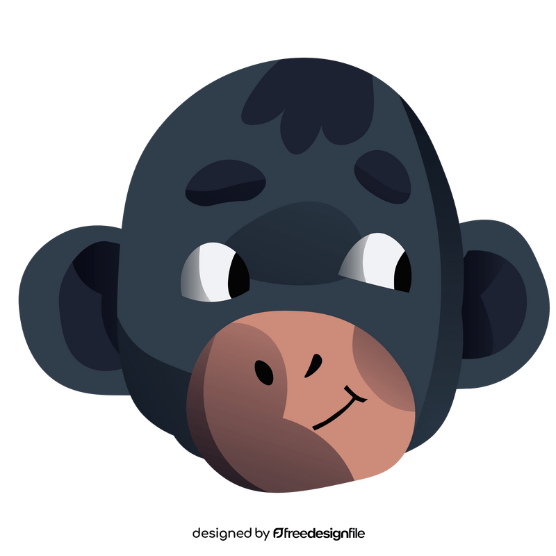 Chimpanzee smile clipart