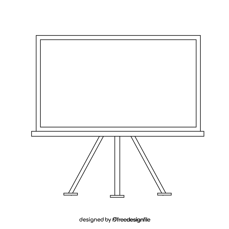 Whiteboard drawing black and white clipart