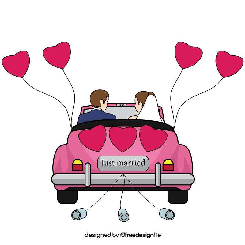 Wedding car clipart