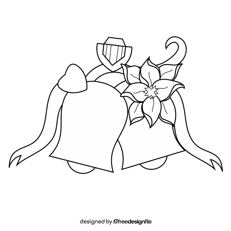 Bell black and white clipart
