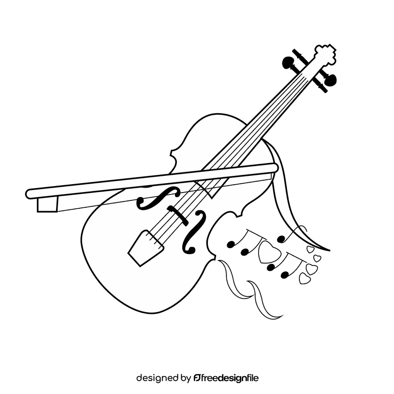 Music black and white clipart