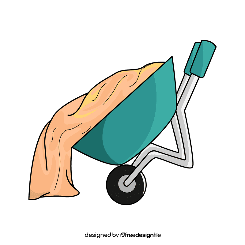 Wheelbarrow sand clipart