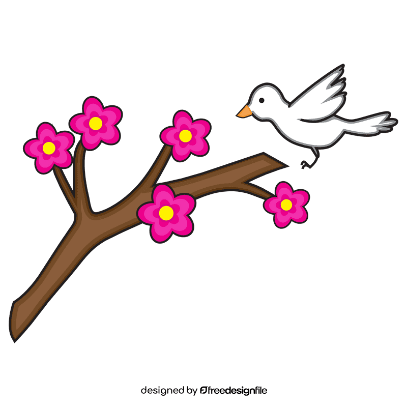 Cherry blossom Bird clipart