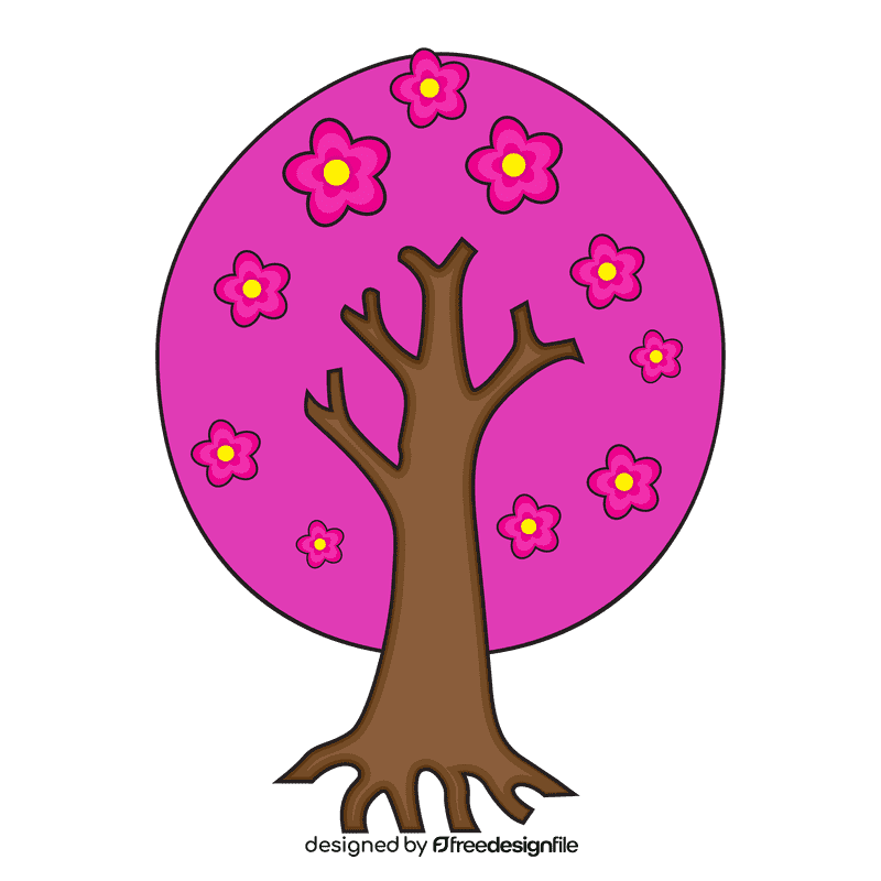 Cherry blossom Circle Tree clipart