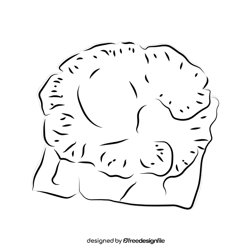 Coral reef Table black and white clipart