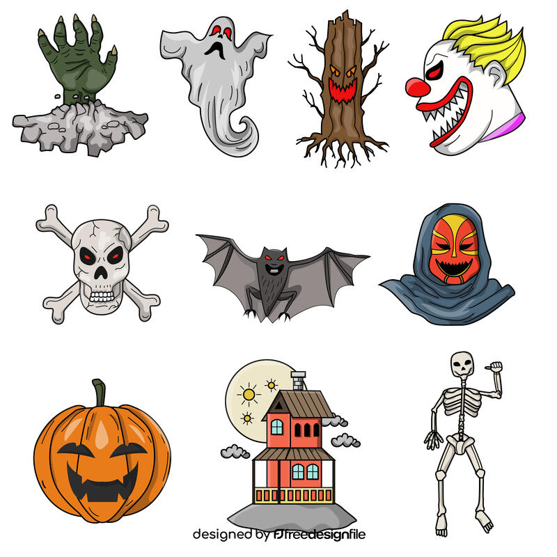 Creepy set vector
