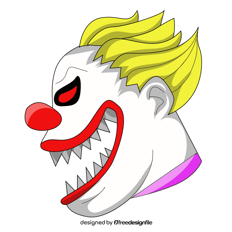 Creepy clown clipart