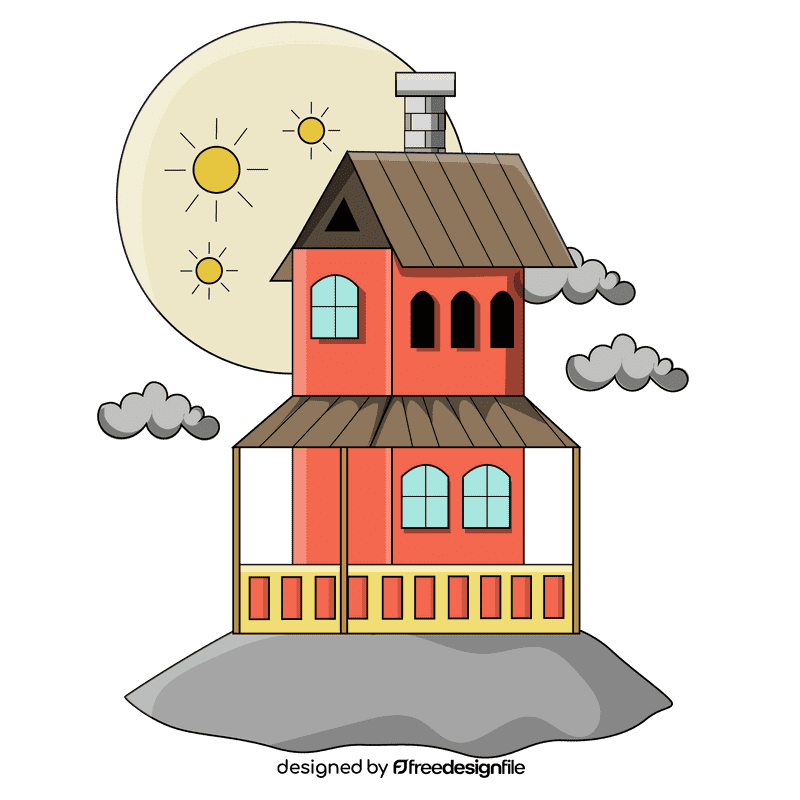 Creepy house clipart