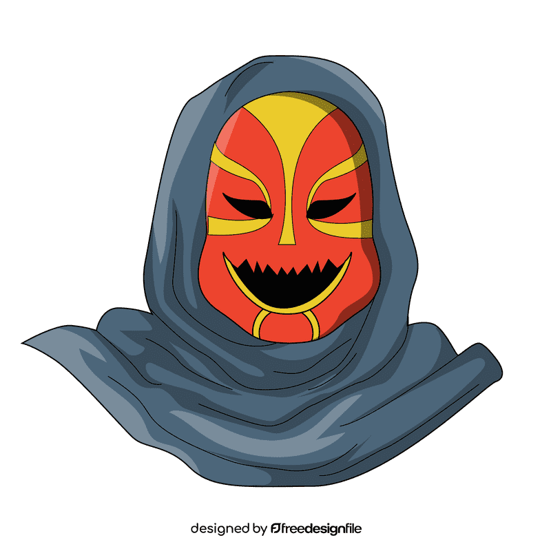 Creepy masked man clipart