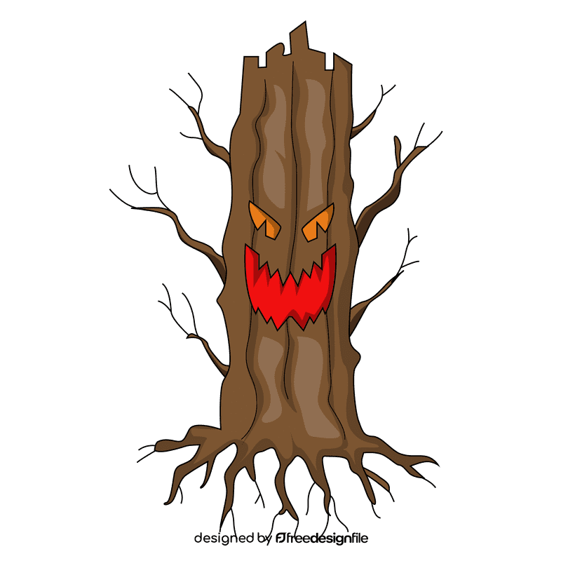 Creepy tree clipart
