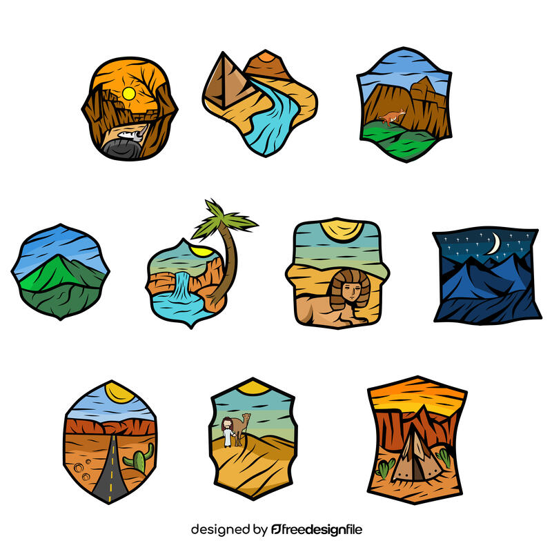 Desert Set vector