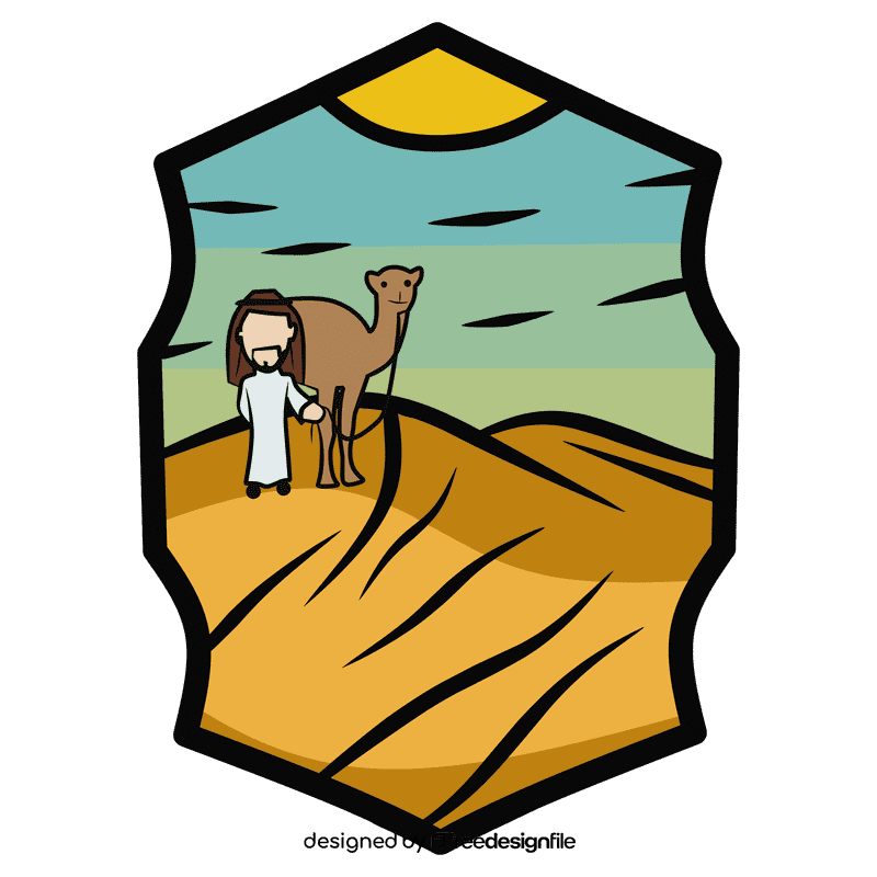 Desert man clipart
