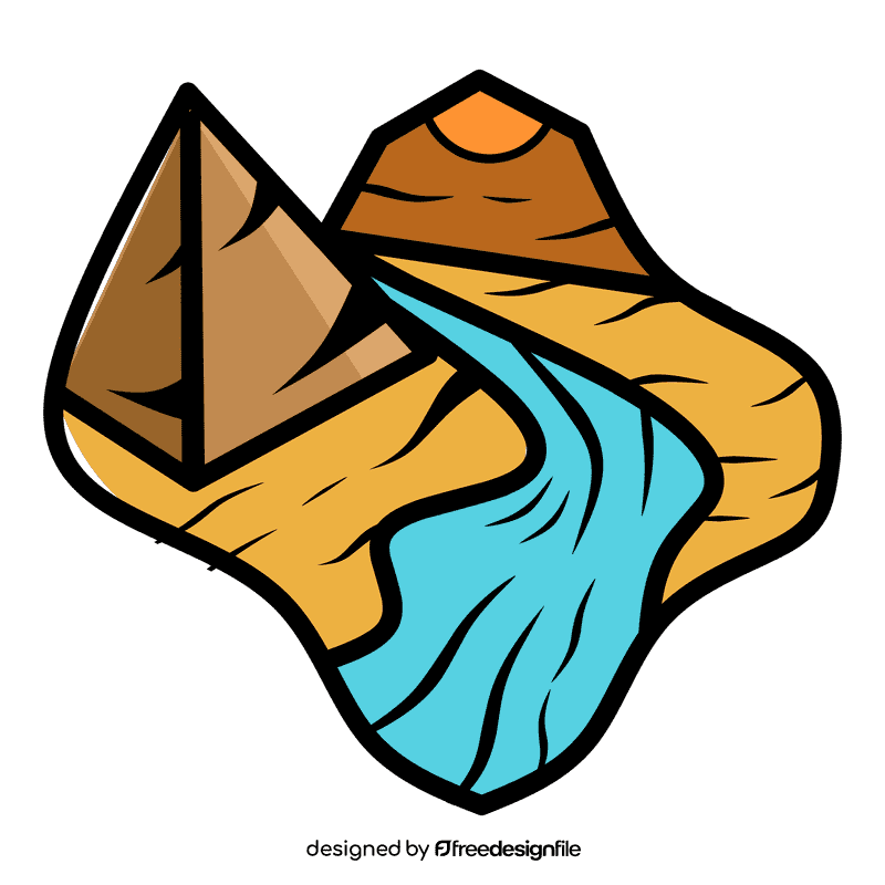 Desert nile river clipart