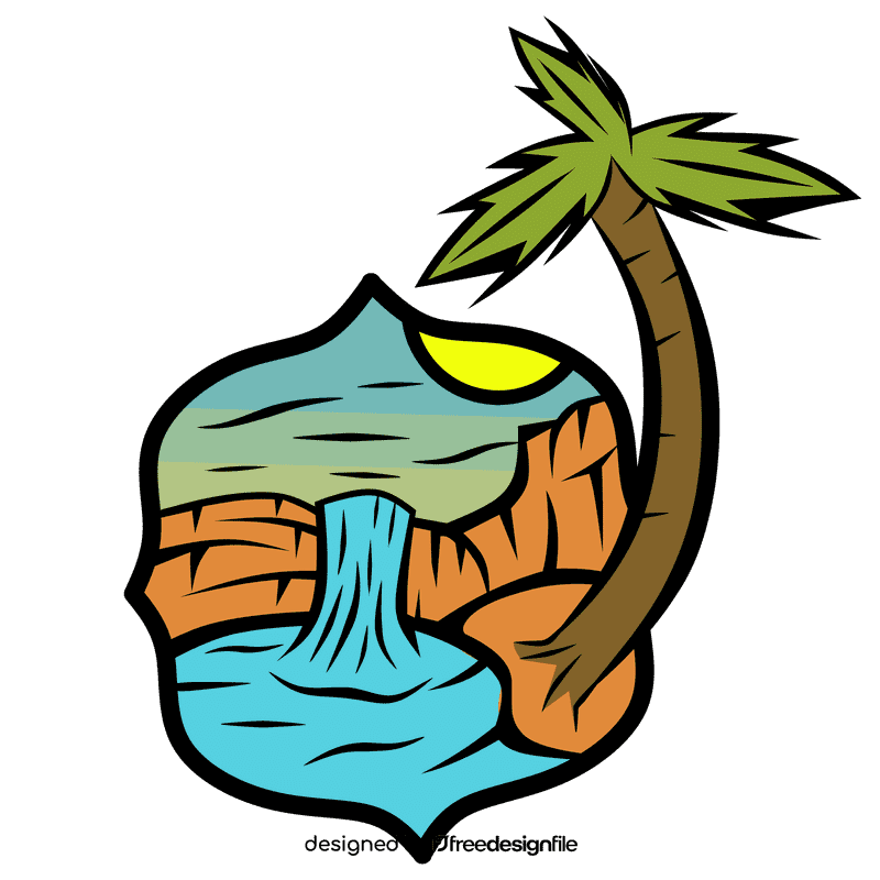 Desert oasis clipart