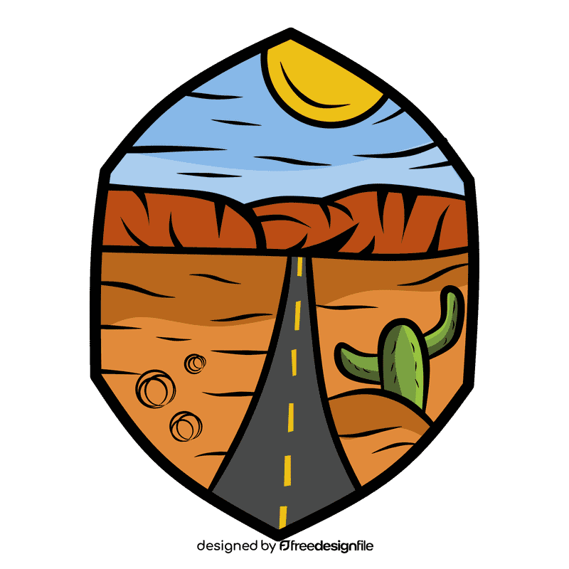 Desert road clipart