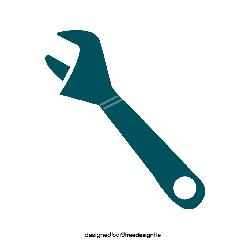 Adjustable wrench clipart