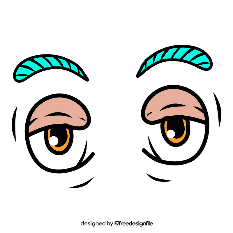 Eyes Cartoon Bored clipart