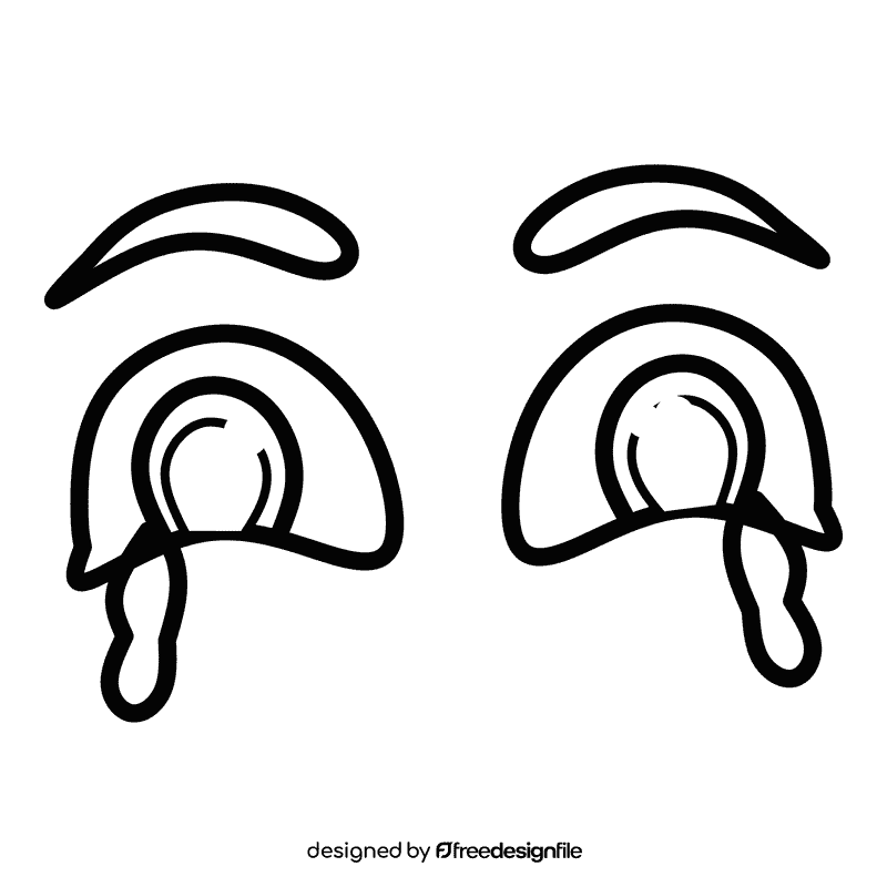 Eyes Cartoon Laugh black and white clipart