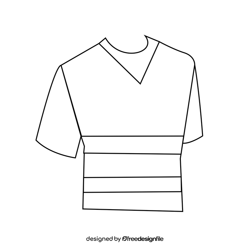 Construction clothes drawing black and white clipart