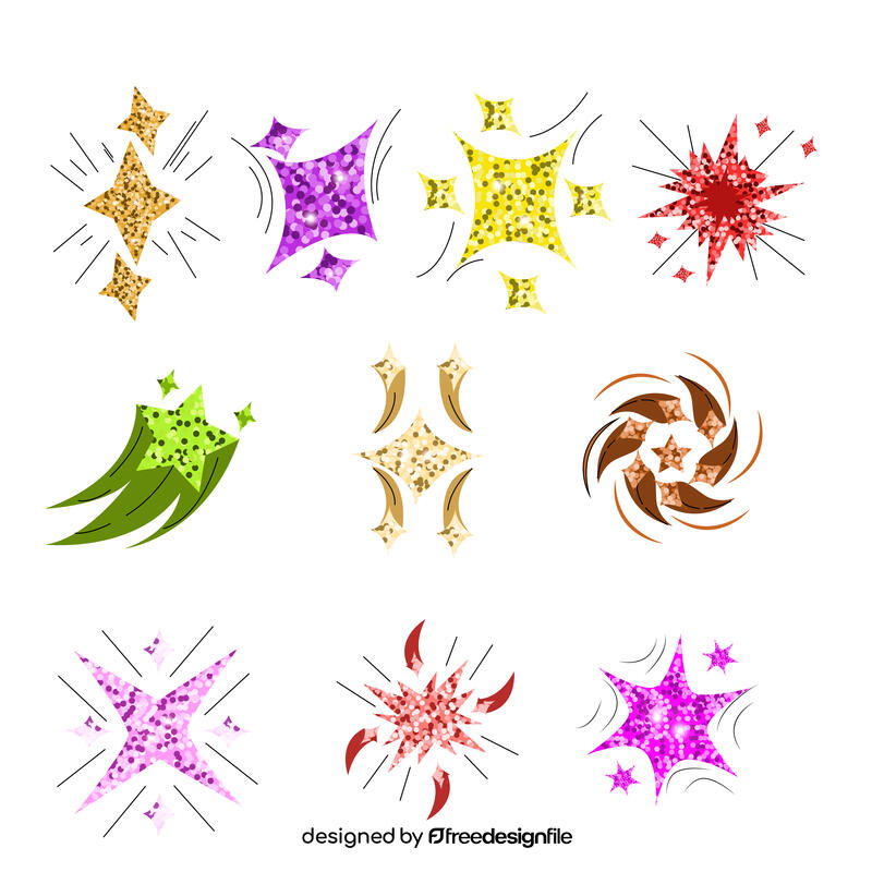 Glitter set vector