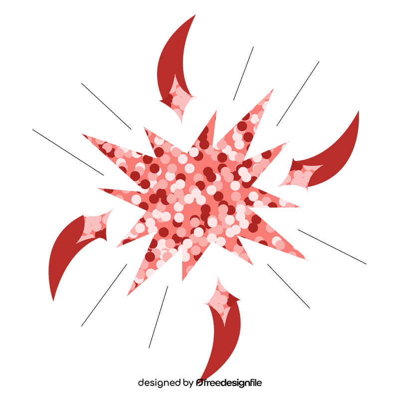 Glitter salmon clipart