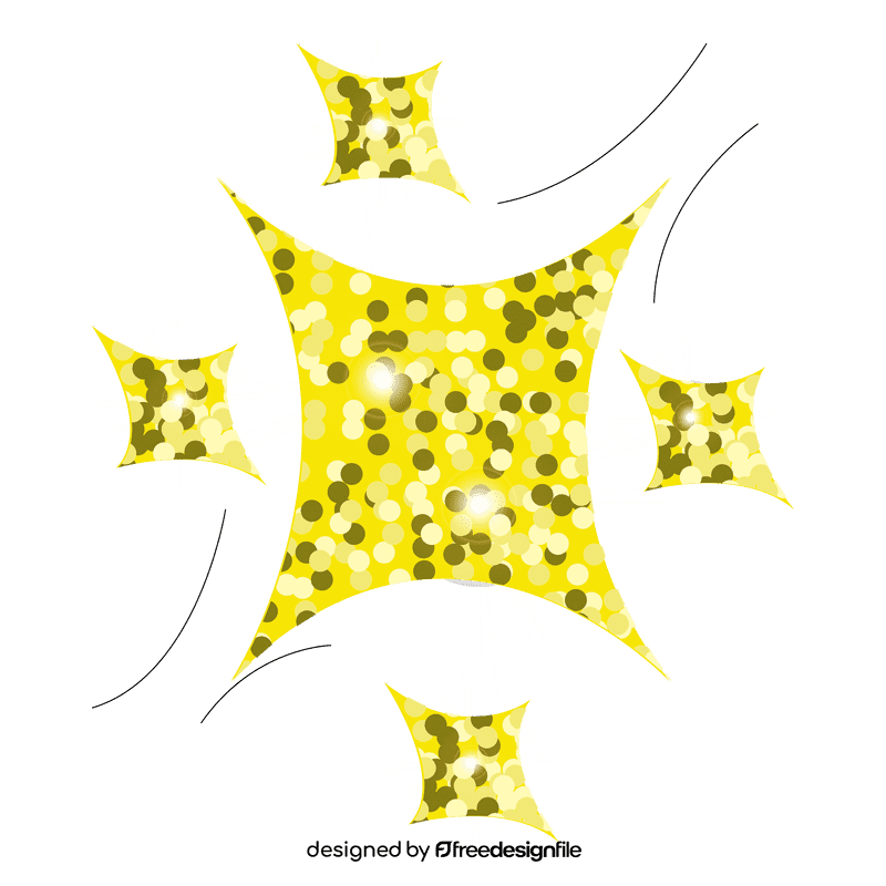 Glitter yellow clipart