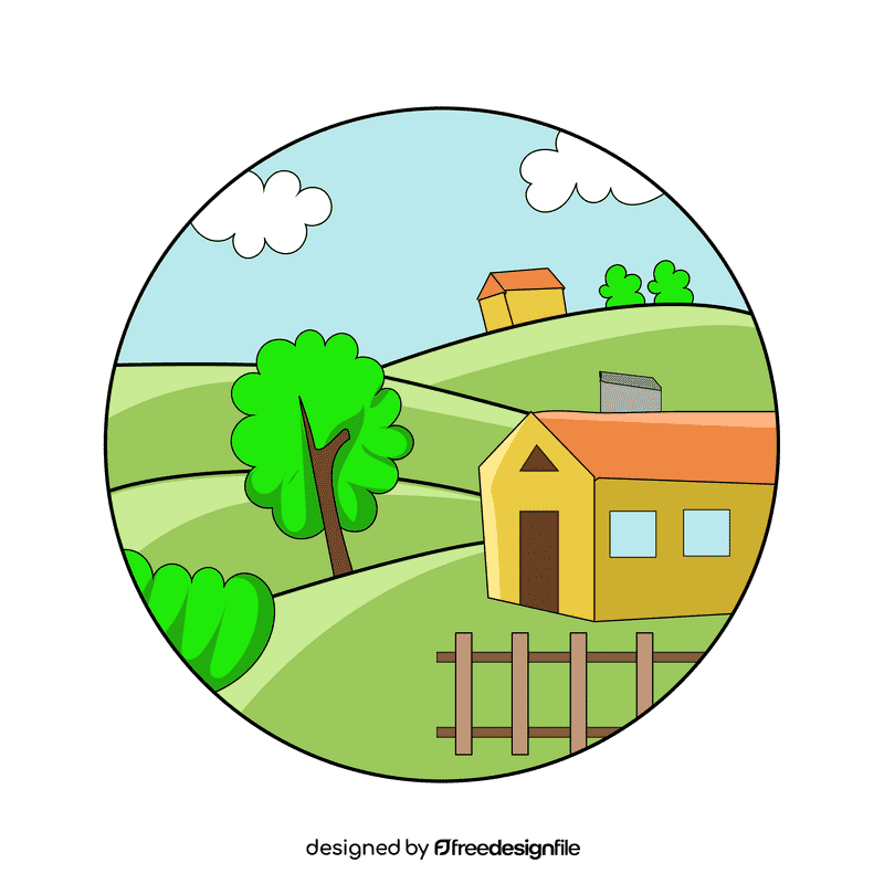 Grassland house clipart