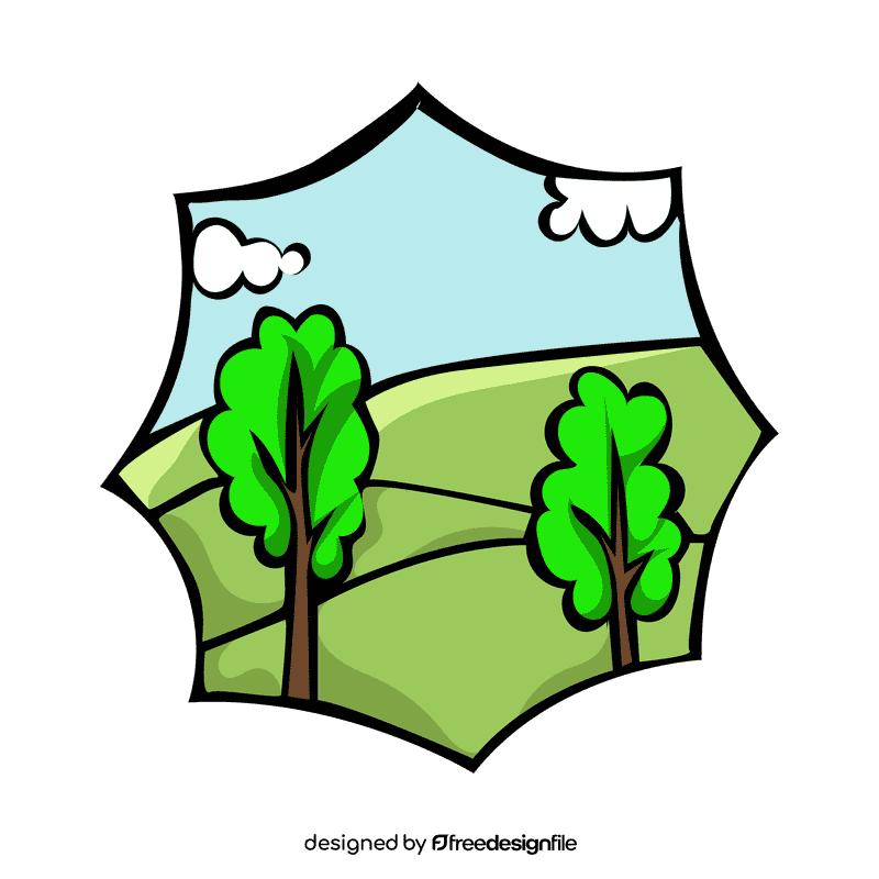 Grassland tree clipart