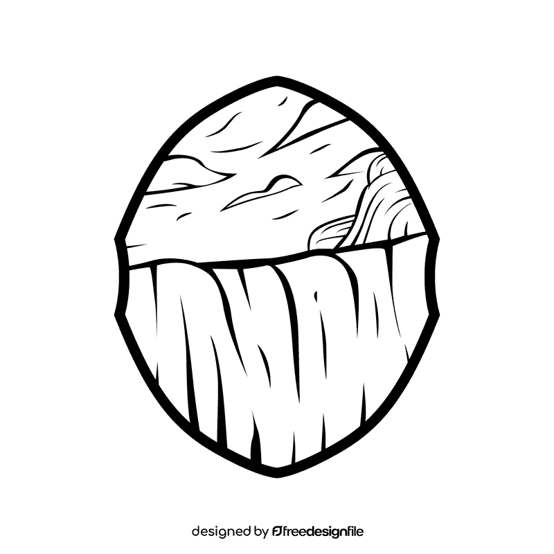Horizon Hill black and white clipart
