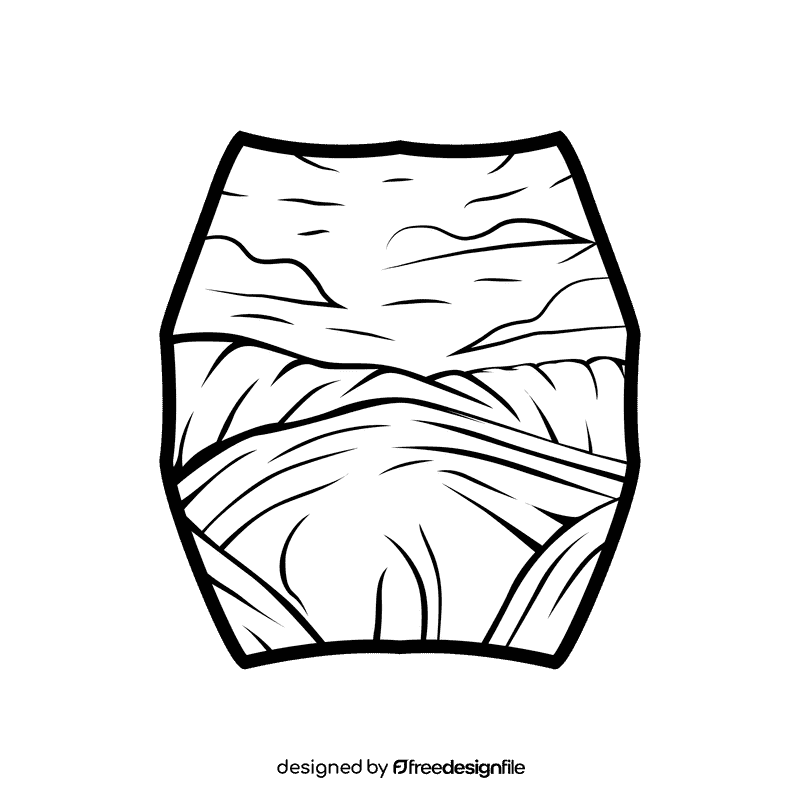 Horizon Lake black and white clipart
