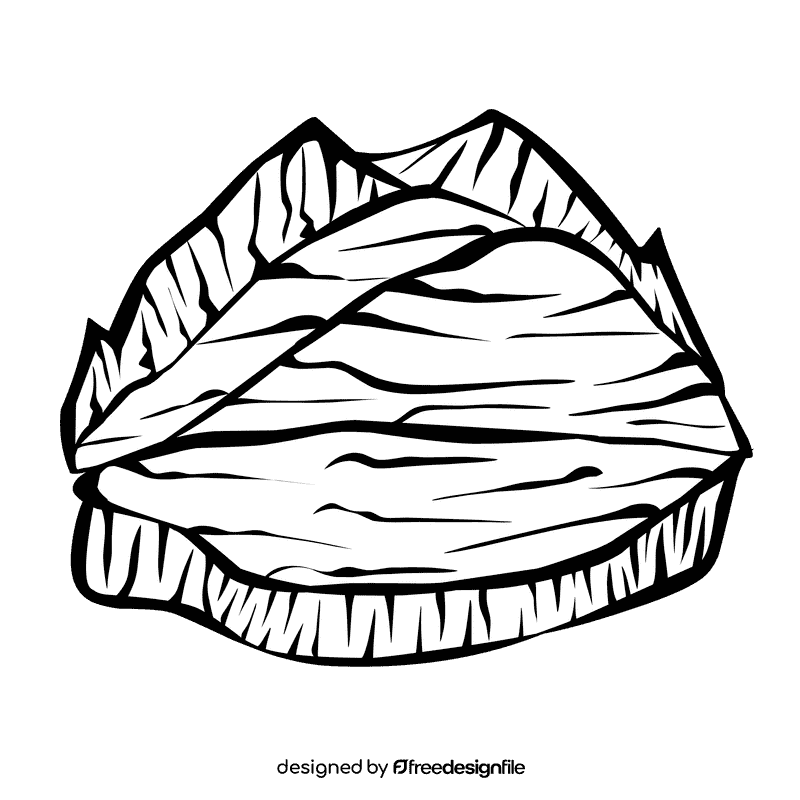 Meadow Mountain black and white clipart
