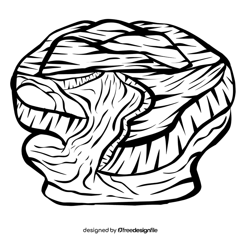 Meadow River black and white clipart