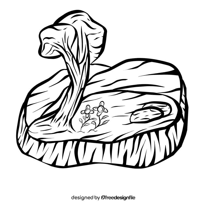 Meadow Tree black and white clipart