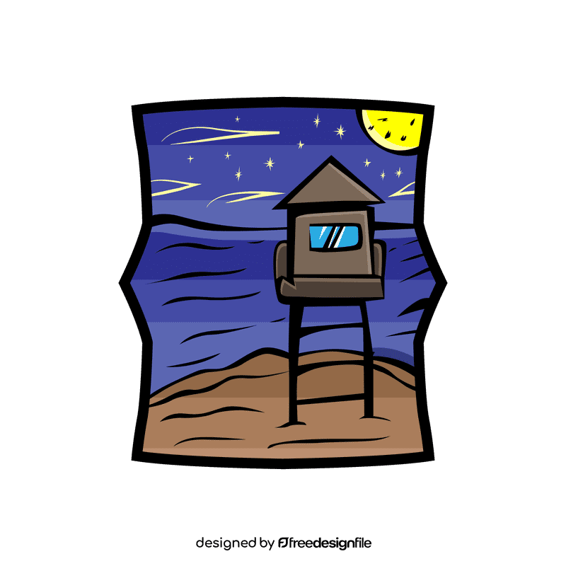 Night sky Beach clipart