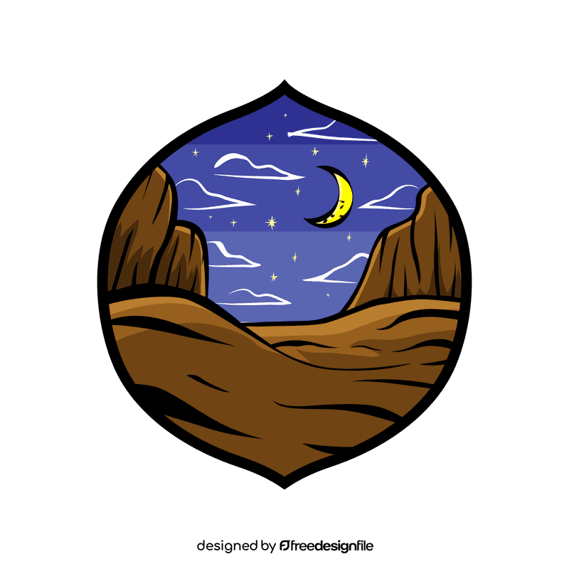 Night sky Desert clipart