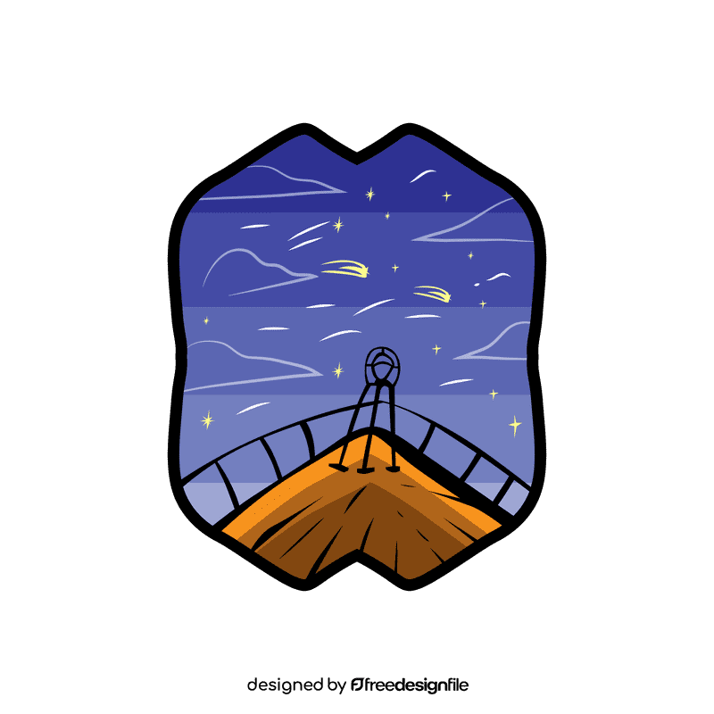 Night sky Fall Star clipart