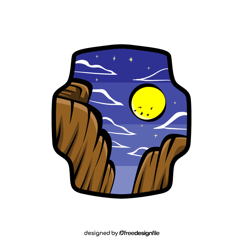 Night sky Hill clipart