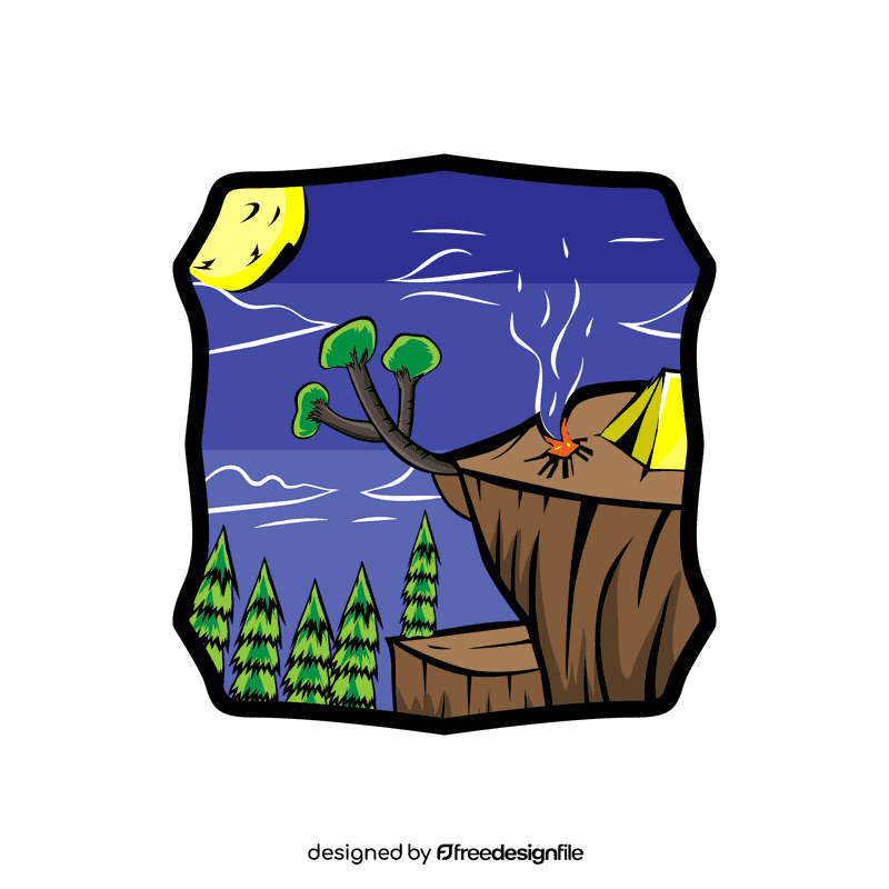Night sky Moon clipart