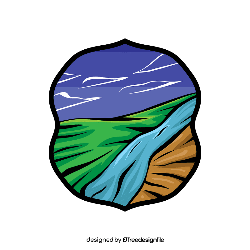 Night sky River clipart