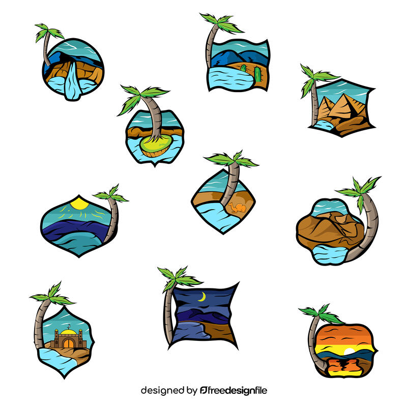 Oasis Set vector