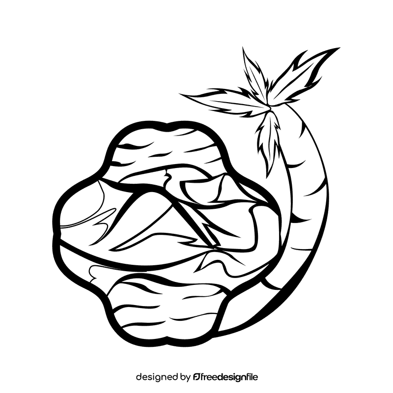 Oasis Desert Mountain black and white clipart