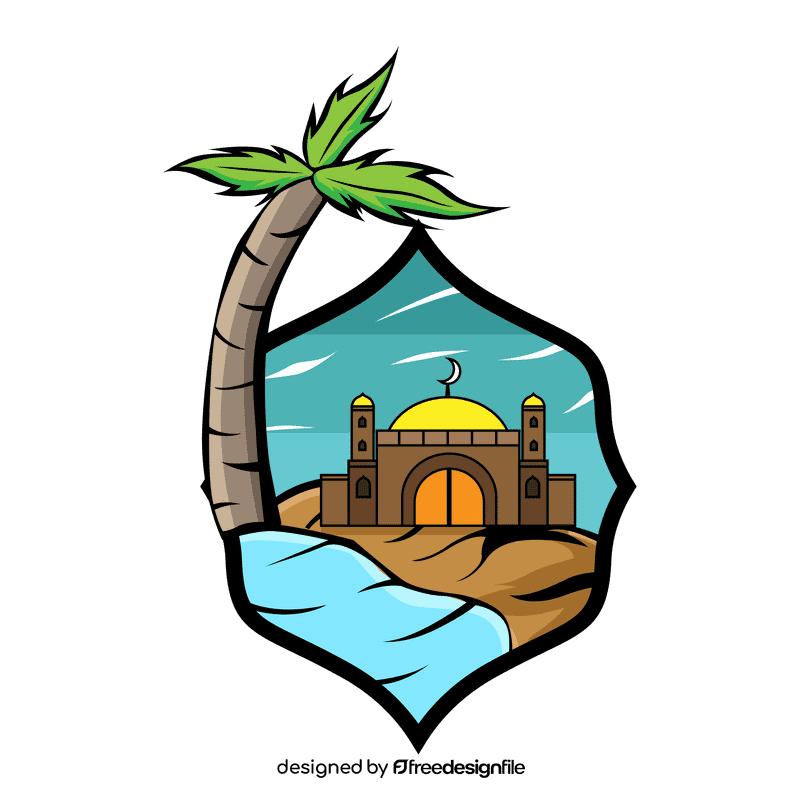 Oasis Mosque clipart