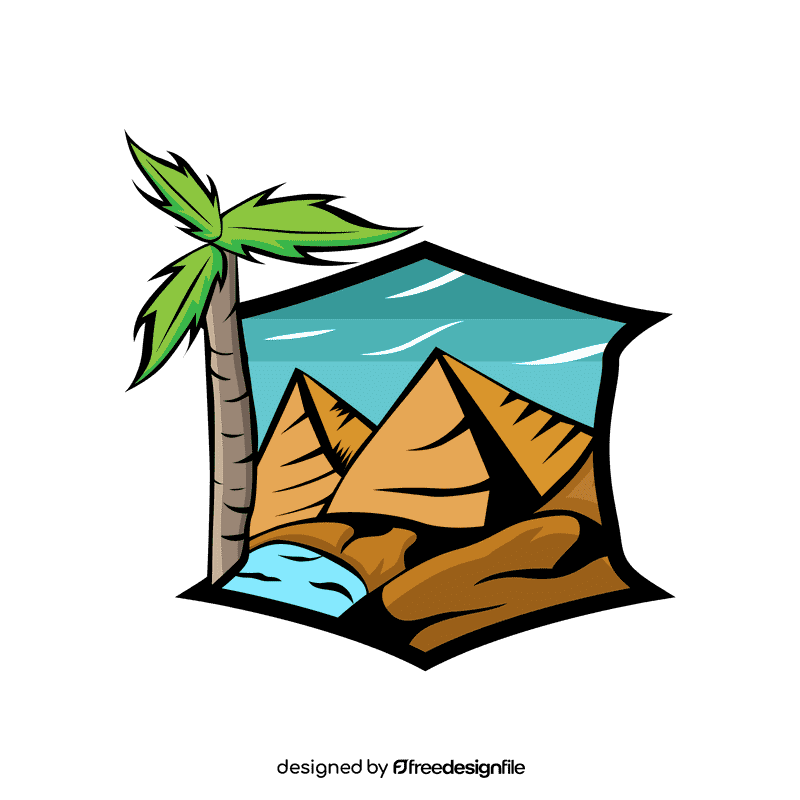 Oasis Pyramid clipart