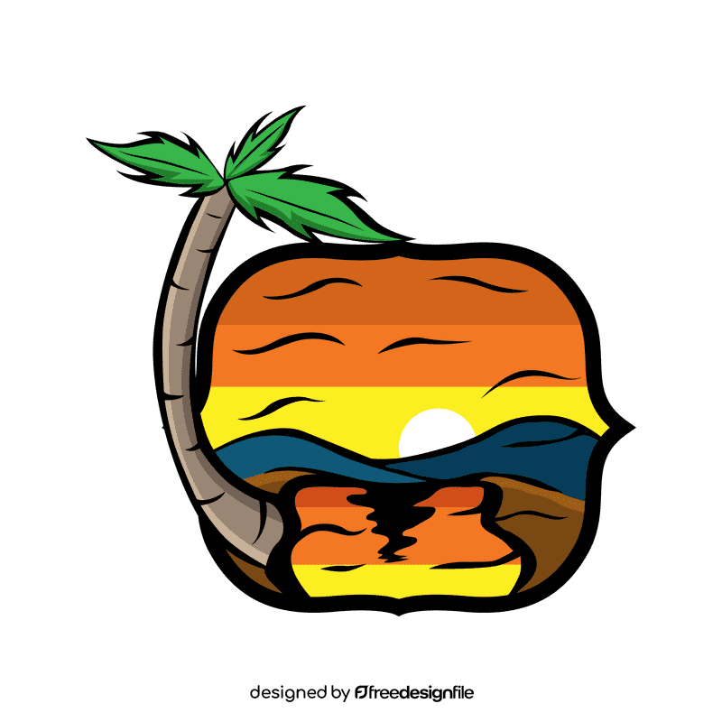 Oasis Sunset clipart
