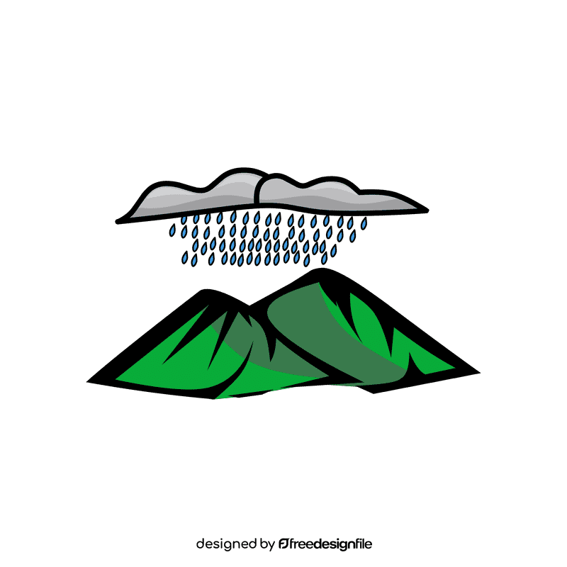 Rain Cloud Mountain clipart
