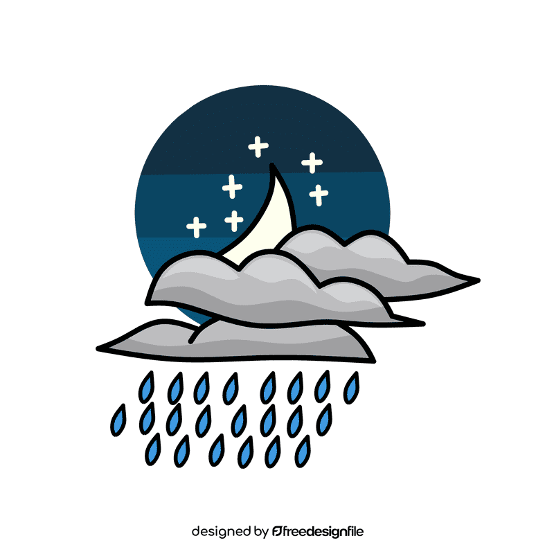 Rain Cloud Night clipart