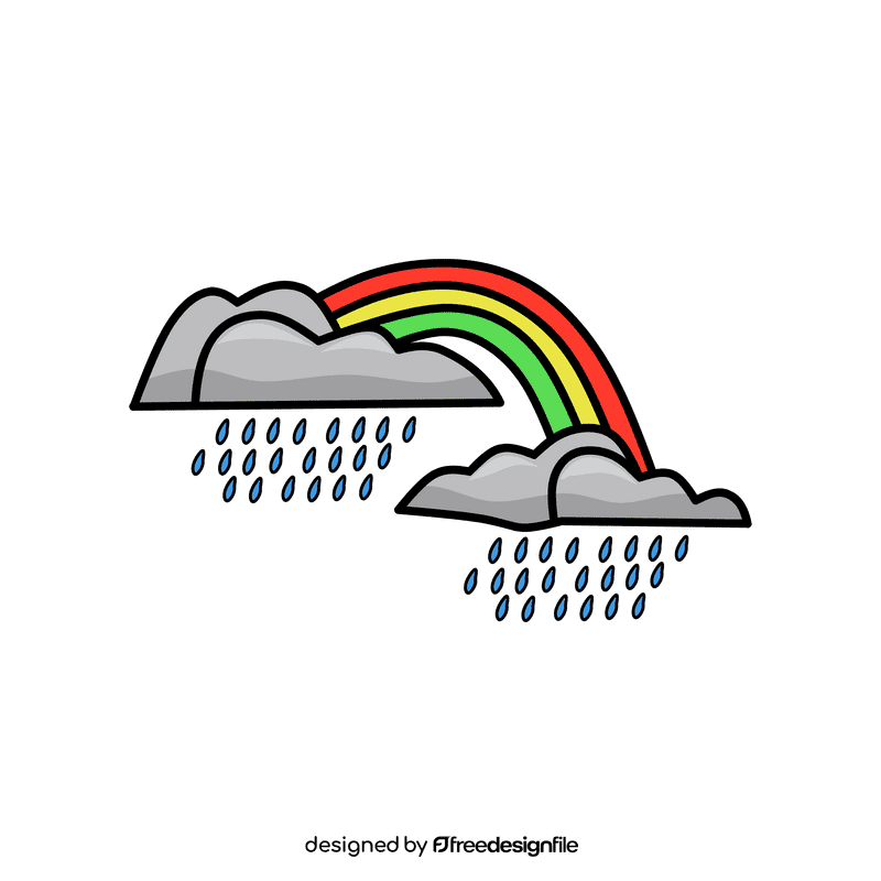 Rain Cloud Rainbow clipart